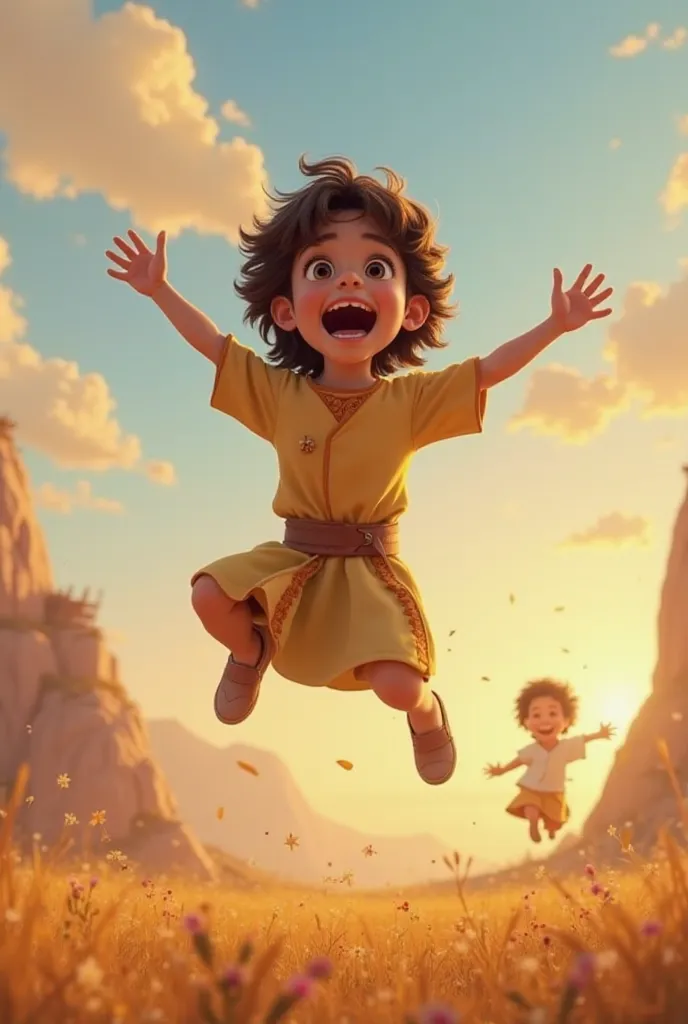 Cute, Disney Pixar, 4K "David teaches that when the heart is full of God, We can't stand still! He starts to jump with happiness, and then the village ren join, competing to see who jumps the highest. In the end, everyone learns that worshiping God can be ...