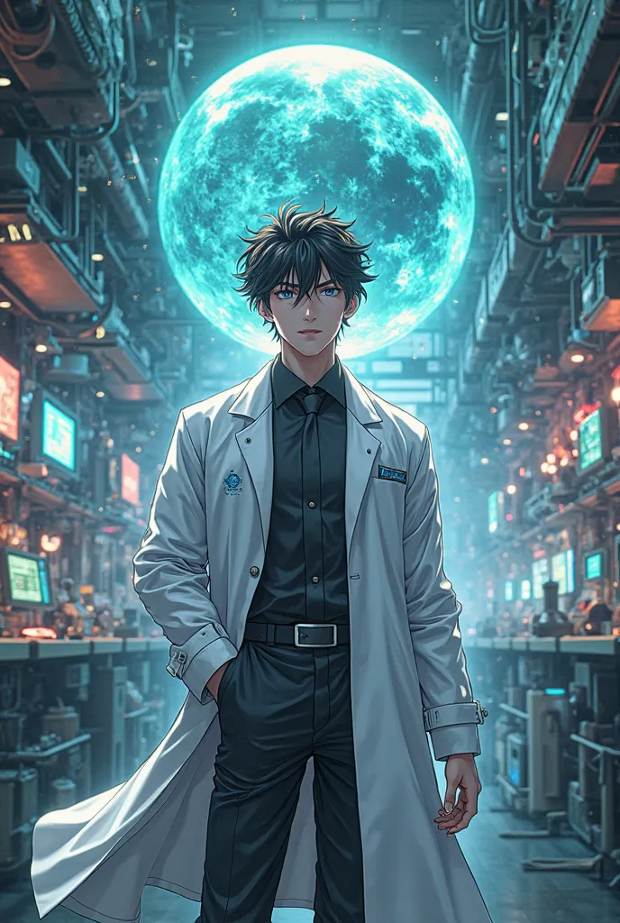 Male anime RPG scientist