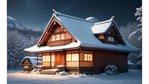 anime style、 Scenery、Tohoku region 、snow、Japan、Northland、Northern Europe、Russia、forest、 Fantastic、Japanese style、Fantasy、 Fantastic、Nordic style、Single family home、Japan家屋、winter、snow景色、Iwate Prefecture、Akita Prefecture、Miyagi Prefecture 、 Norway、 Finland、...