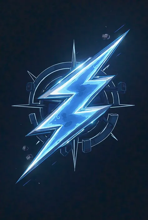 Create a division military symbol/icon written ThunderStiker Battalion, with the symbol being a blue and white lightning bolt 
