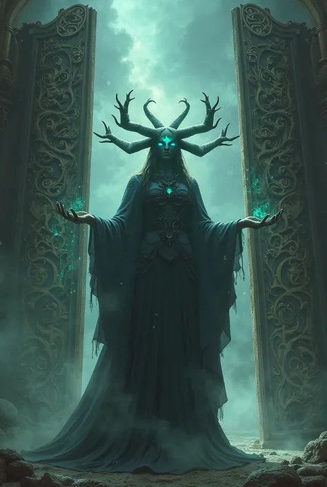 Hecate opening the gates of hell