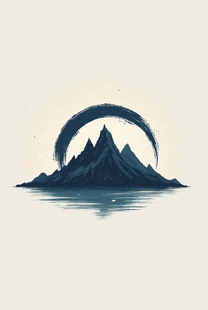 Create a logo that features a mountain and a brush with the name Nanyart 