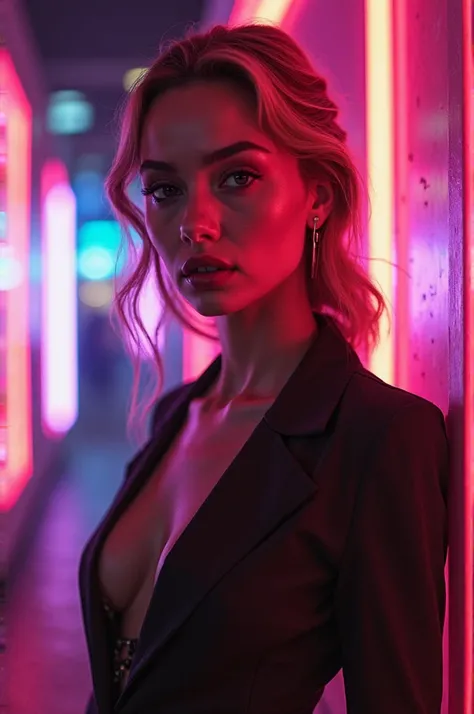 Woman model neon