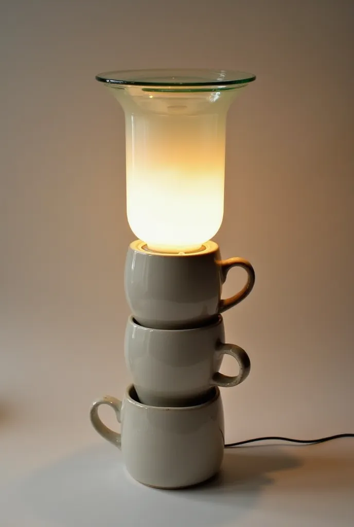 You can make the same cups you generated earlier, but with a lid on the top of the lamp that is made of glass. 