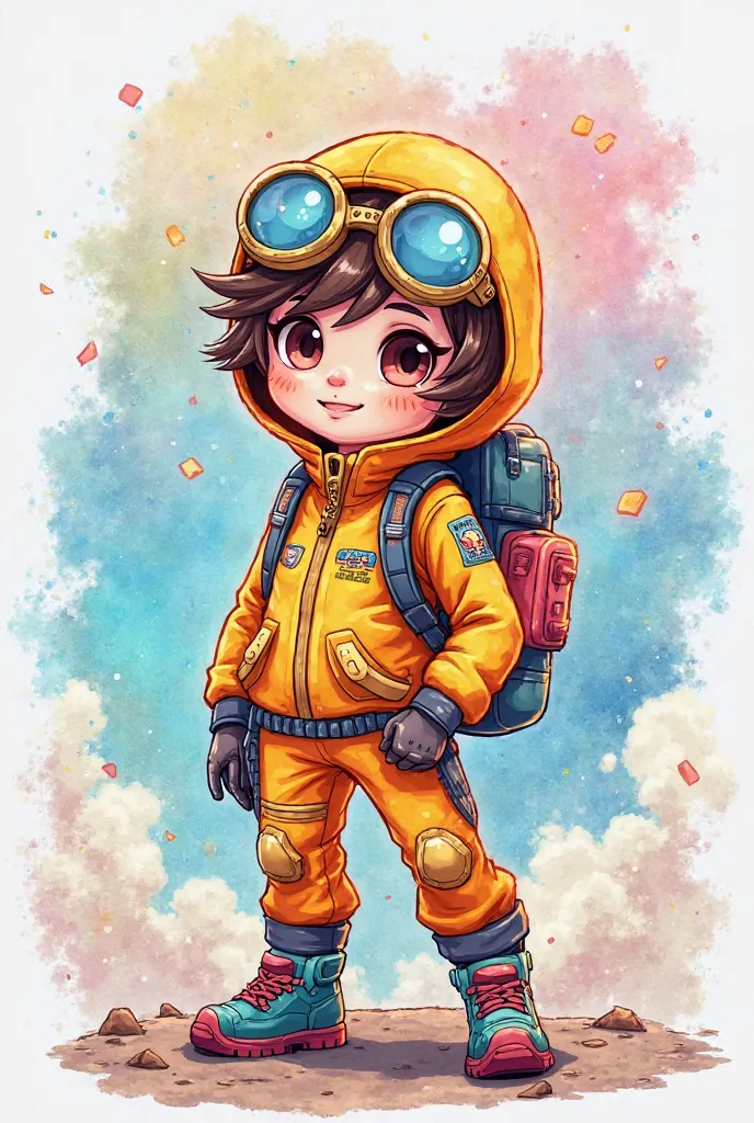 fortnite　Brightstorm Bomber　Fortnite is cute　 watercolor　Hand-drawn
