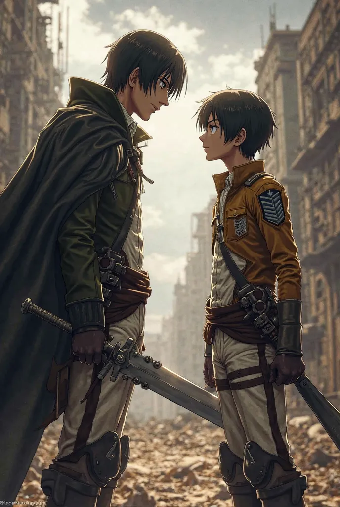 Attack on Titan Levi slash eren
