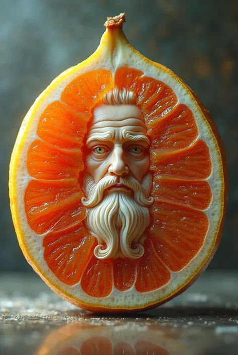 Platon in the shape of a chopped fruit
