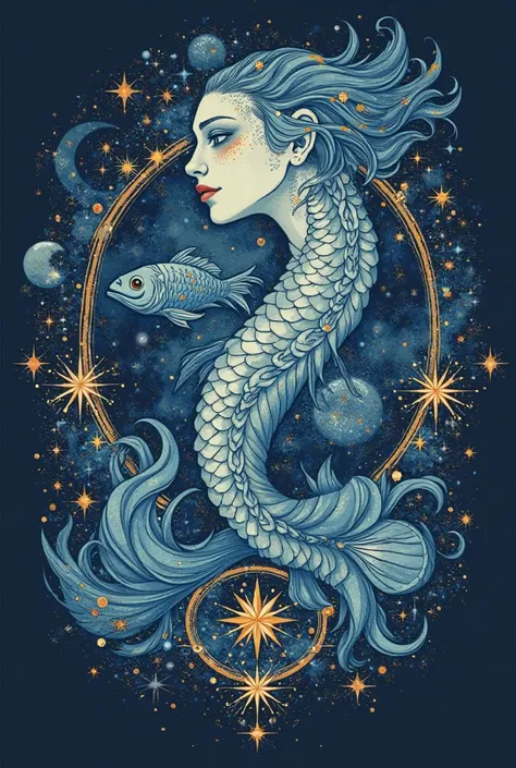 What do you think of a t-shirt for a 19-year-old Pisces girl who likes it that way: a t-shirt with an astrological style, Mystic,  Esoteric , spiritual, energetic and aesthetic 