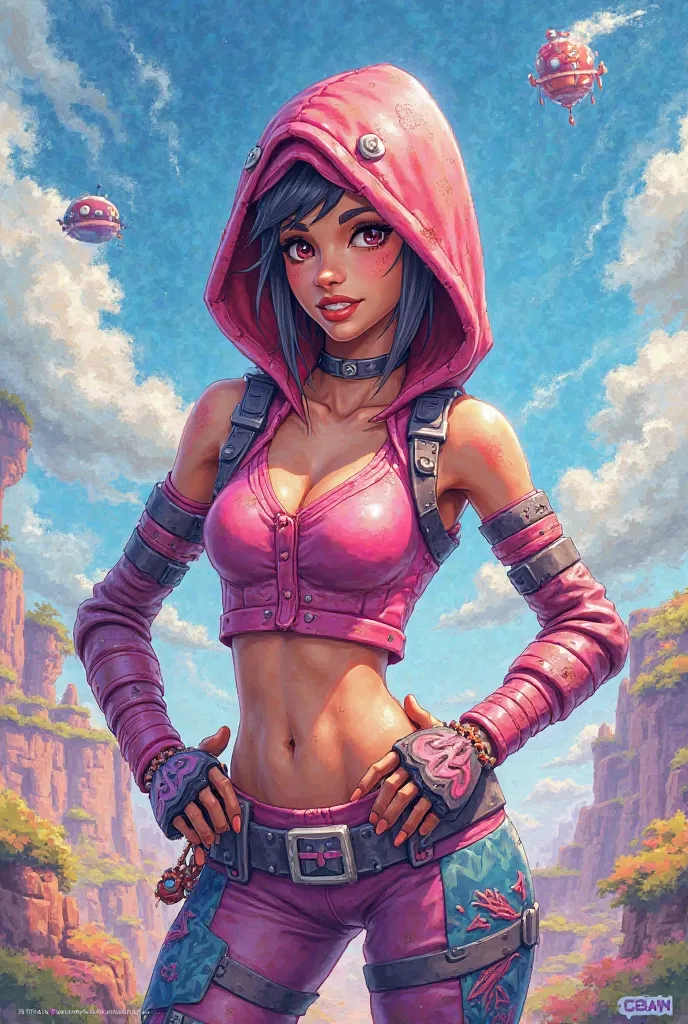 fortnite　Brightstorm Bomber　Fortnite is cute　 cap　hooded navel　hoodies
watercolor painting　Hand-drawn
