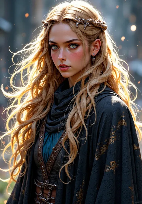 Eleniel Aranel - Descendant of Eru Ilúvatar - Class: Guerrera
Eleniel, is a young New Zealand, radiates a noble and dignified presence. of tall stature and slender figure, her skin is a light shade and her hair, long and golden, falls in soft waves that sh...