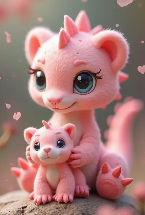 เป็ดน้อยใส่ชุดมังกรcute ตัวเล็กกำลังเกาะนิ้วของคุณอยู่、 of the dragon. The bright little one holds a pink bear on your finger.、 Pastel colorsの七色の毛のかわいいドラゴン、 hair 、The hairs on my body  、 ตาโตcute 、 cute 、novel、แท้TRUE、car、 my hands are resting on my finger...