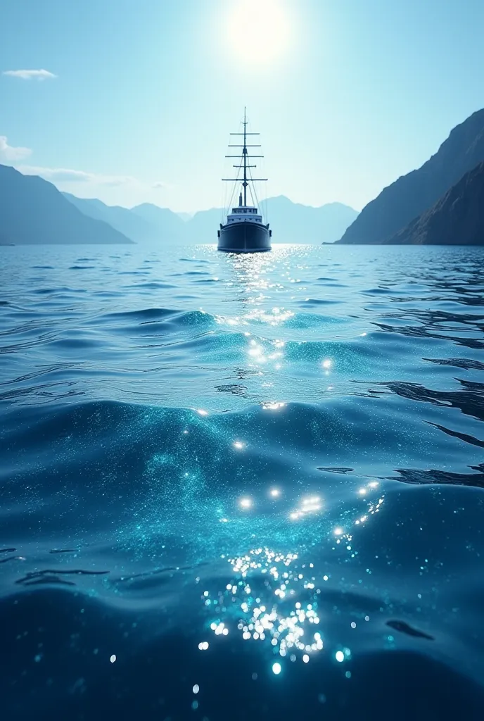 Water texture sparkle ship topography 