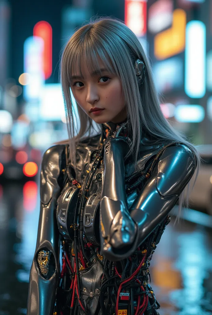 A cyborg girl is born with the exoskeleton and abilities of a wolf.
UHD, masterpiece, accurate, super detail, high details, high quality, award winning, best quality, highest, 16k, detailed face, realistic textured skin, perfect anatomy, perfect fingers, H...