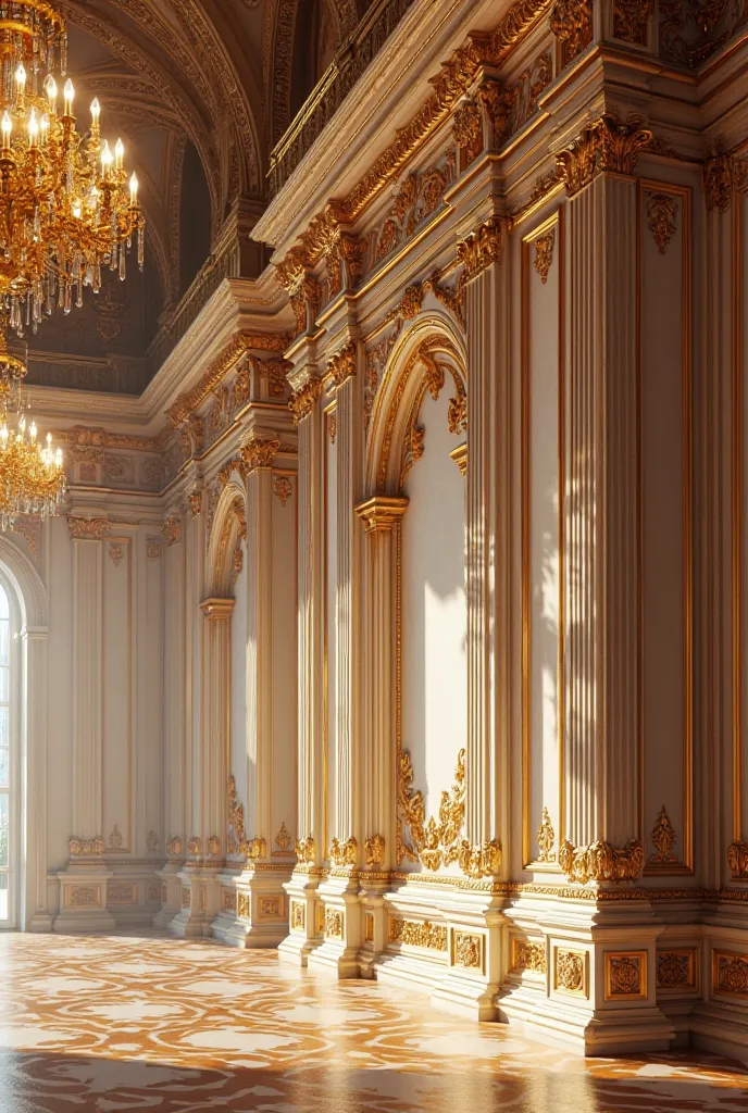 A wall of a royal ballroom 