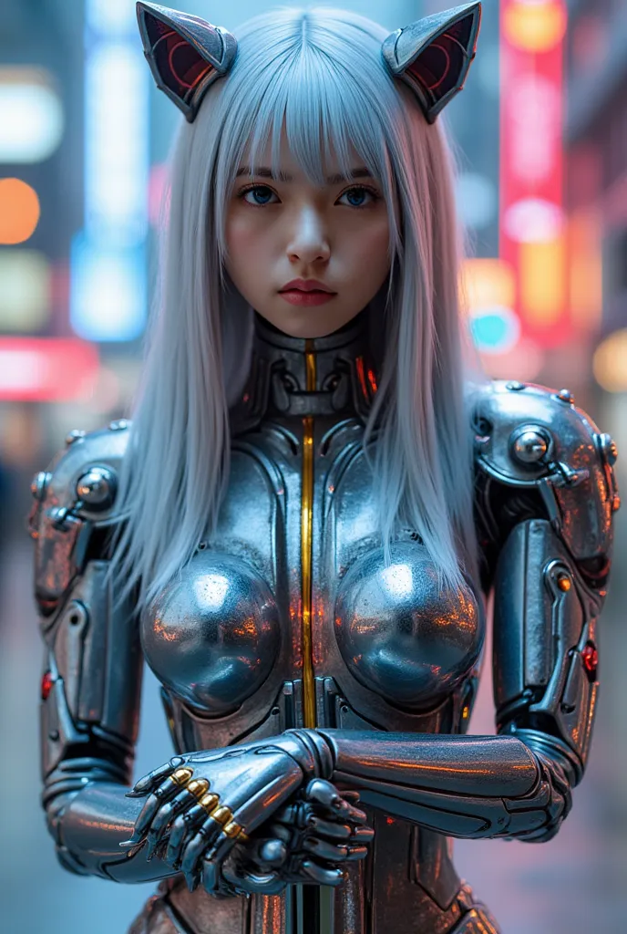 A cyborg girl is born with the exoskeleton and abilities of a wolf.
UHD, masterpiece, accurate, super detail, high details, high quality, award winning, best quality, highest, 16k, detailed face, realistic textured skin, perfect anatomy, perfect fingers, H...