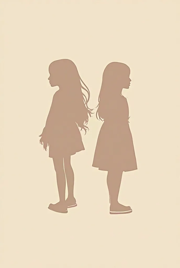 A logo about a clothing and accessories store.
The logo must include labels, Two girls in profile turning their backs and neutral colors like beige. The store is called Marisa
