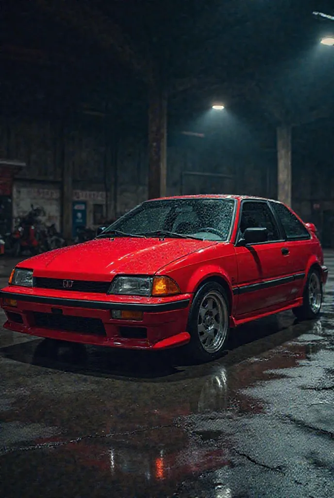 Honda civic si 1984 with dark background