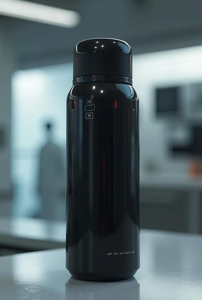 thermos with technological appearance sensor, the color should be predominantly black