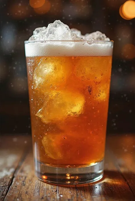 In Brazil, there is a popular drink called "Whiskey cup" , which consists of a 770 ml glass with whiskey and energy drink, with 190 g whole g coconut flavored ice, , take all the references you can find and make the image to promote