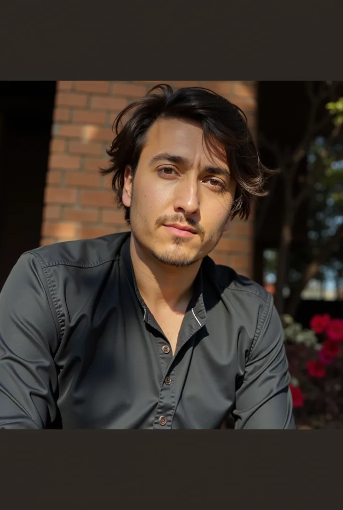 1 guy, brown wavy hair, Hazelnut eyes, in suit 