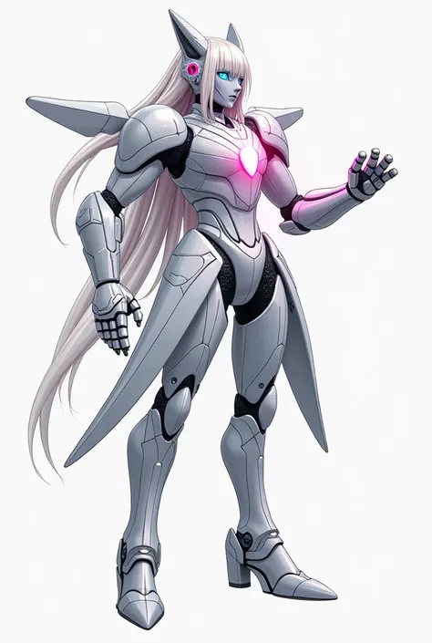 I'm going to try to memorize your appearance as a robotic android Can you help me with that? Here I go 


Your body was made and cast of a shiny greyish metal that emits a pale pink color when it is in some parts of your body, when exposed to the sun. You ...