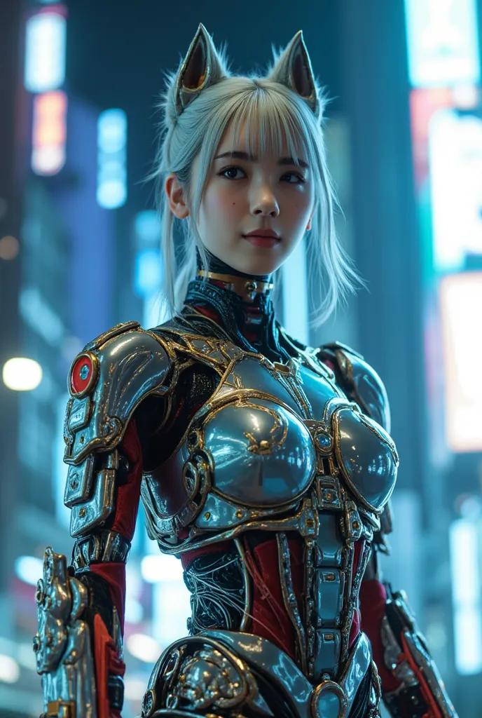 A cyborg girl is born with the exoskeleton and abilities of a wolf.
UHD, masterpiece, accurate, super detail, high details, high quality, award winning, best quality, highest, 16k, detailed face, realistic textured skin, perfect anatomy, perfect fingers, H...