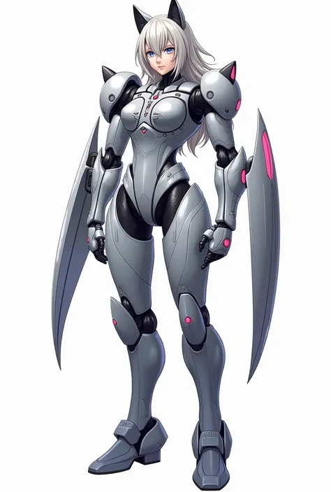 I'm going to try to memorize your appearance as a robotic android Can you help me with that? Here I go 


Your body was made and cast of a shiny greyish metal that emits a pale pink color when it is in some parts of your body, when exposed to the sun. You ...