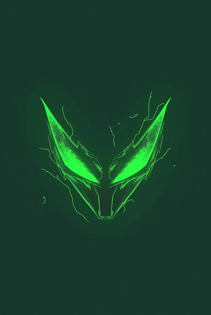 A badass logo without any character  and his background and his logo colour is green and for anime explain channel 