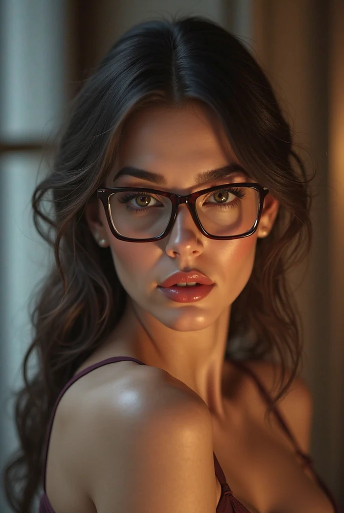 i'm woman wearing glasses sexy