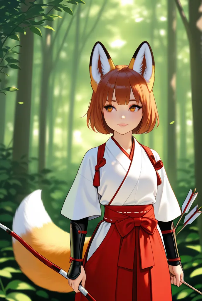 masterpiece, best quality, amazing quality, very aesthetic, high resolution, newest, hyper-detailed, anime, archer, furry, female fox, chibi, bow and arrow