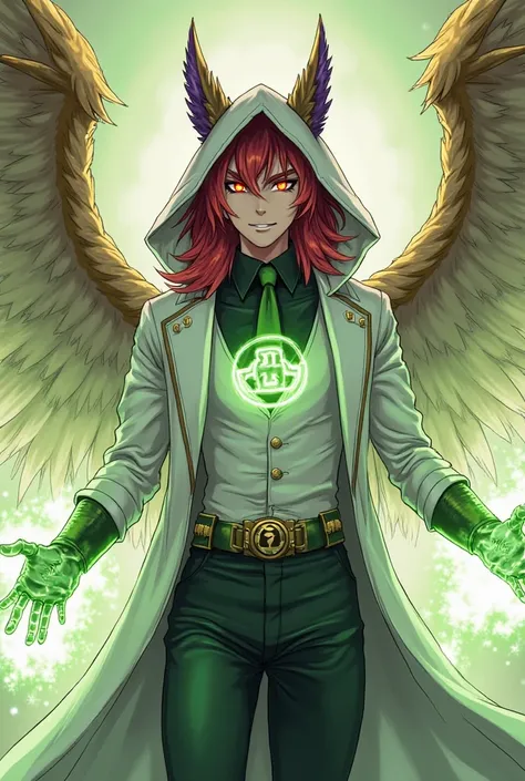 A man 24 years old with an imposing presence and an aura of mystical power. Her red hair,  a little long ,  falls into rebellious tufts , barely visible under the white hood of his costume. Her black sclera eyes shine with supernatural intensity: the left ...