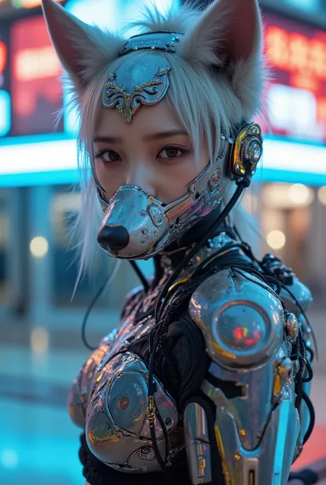 A cyborg girl is born with the exoskeleton and abilities of a wolf.
UHD, masterpiece, accurate, super detail, high details, high quality, award winning, best quality, highest, 16k, detailed face, realistic textured skin, perfect anatomy, perfect fingers, H...