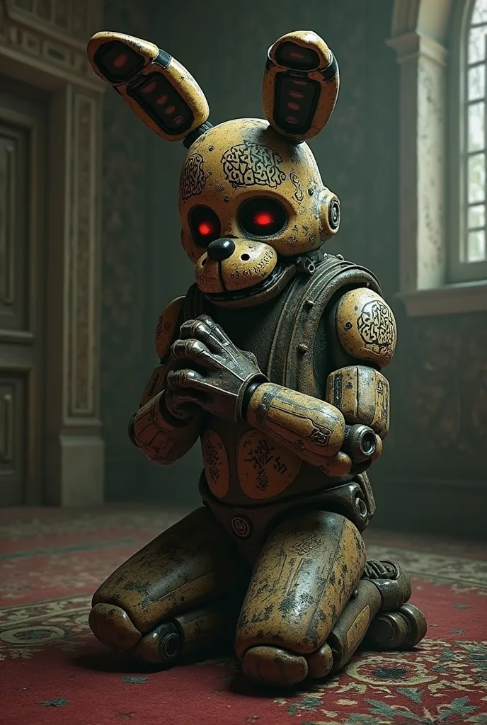 Muslim springtrap praying to allah