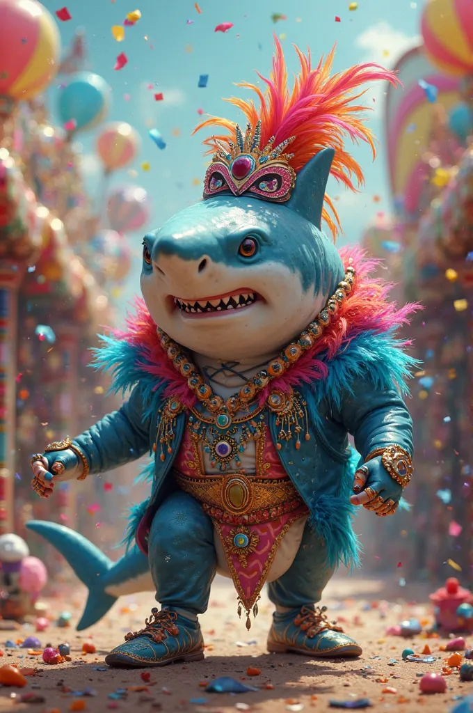 Shark in carnival costume