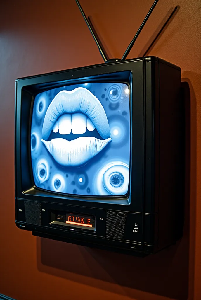 “fly out” from it. Draw a “blown up TV”. 
Idea : wall, images “break out” that looks like a huge TV, from which: mannequins , lips, light bulbs, eyes.
details:
•the TV should be stylized as an old CRT monitor.
•Bright, style provocative images. 
effect: Th...