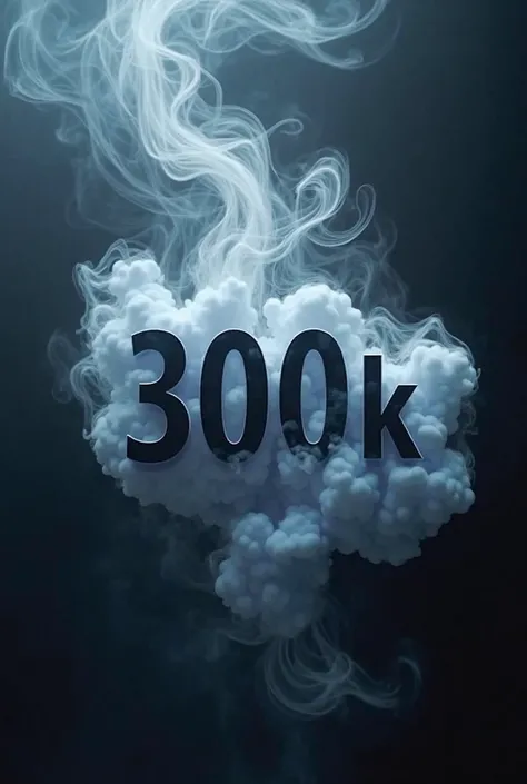 GENERATE ME IMAGE WITH TEXT “300KS” and smoke effect around it