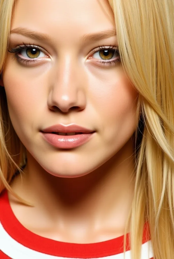 medium close up photo realistic hilary young, platinum blonde long hair, fine hair detail, hairstyle, perfect eyes, sensual lips, nose, (perfectly sharp:1.3), realistic textures, (deep focus, focus on background:1.5), 8k uhd, dslr, ultra high quality image...