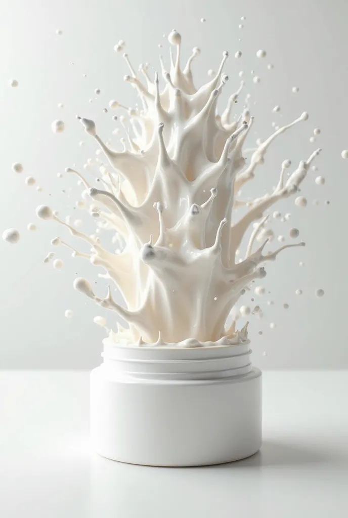 Gif of an explosion of a white face cream 