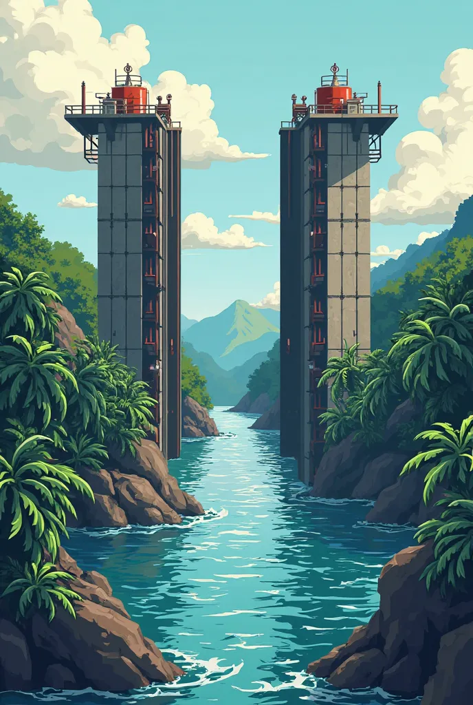 Panama Canal floodgates icon 