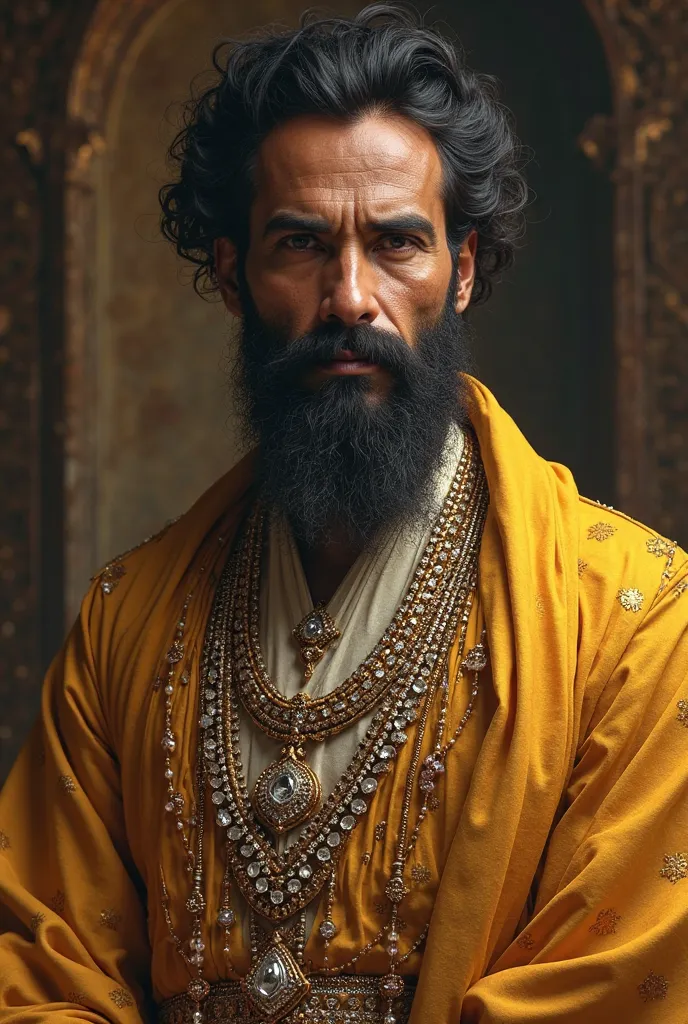 The male Shah of Bratpur, the spiritual leader of the 6,000,000 members of the Kolhuri sect, was dark-skinned, intelligent, and dark-skinned like cocoa, adorned with gold silk and shimmering jewels.