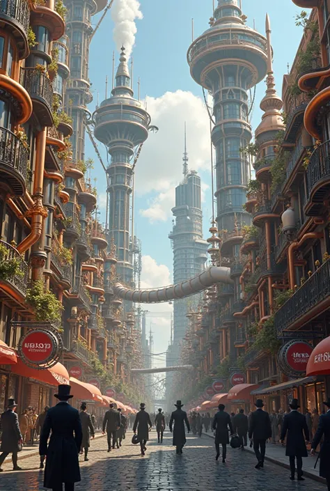 Melbourne in the future with 900 trillion people but with a victorian/steampunk ish vibe to it. 