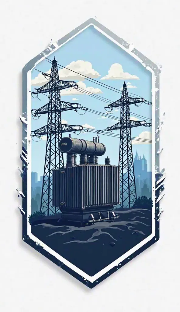 logo of industrial electricity products containing transformers and power poles