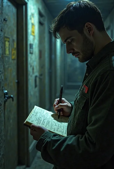 . He reviewed carefully, counted the rooms on the go. one... Two... badass... fourteen He marked each door in his notebook