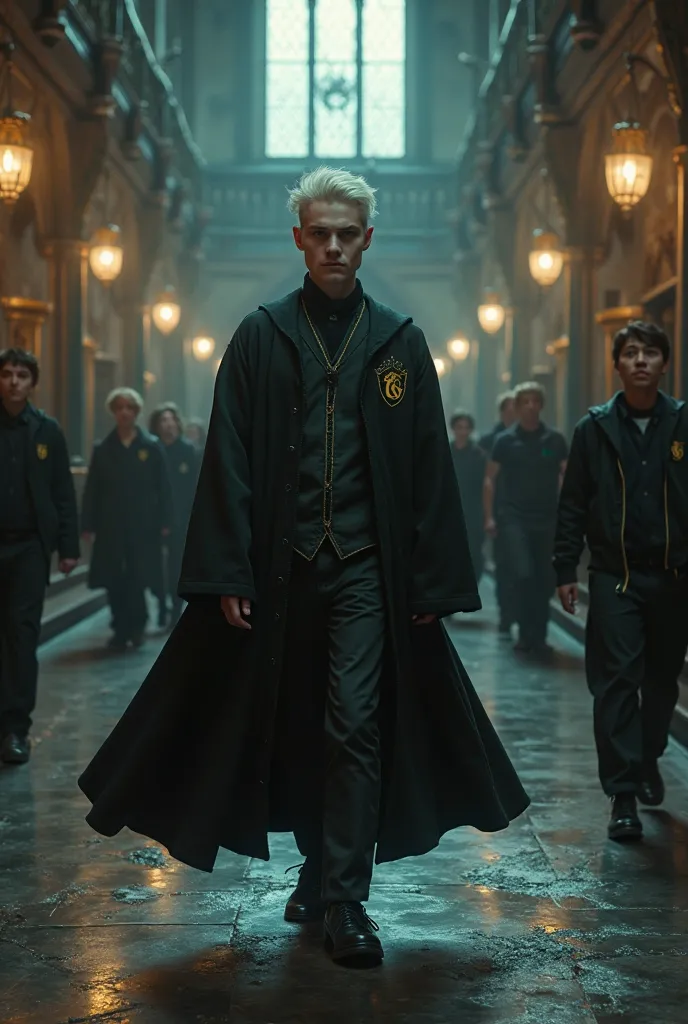 Image of Draco Malfoy described in the 4th book of the Harry Potter saga 