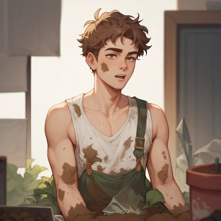 Francisco "Paco" Herrera (Spanish) – Assistant Gardener

Age: 27

Appearance: 5'9", slim and agile body. Brown hair, messy and wavy, and light brown eyes. He has a relaxed and friendly expression, usually wearing gardening clothes covered in dirt.