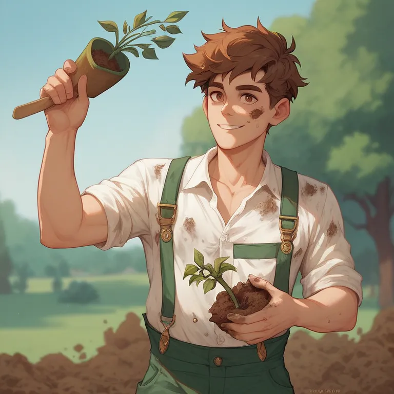 Francisco "Paco" Herrera (Spanish) – Assistant Gardener

Age: 27

Appearance: 5'9", slim and agile body. Brown hair, messy and wavy, and light brown eyes. He has a relaxed and friendly expression, usually wearing gardening clothes covered in dirt.