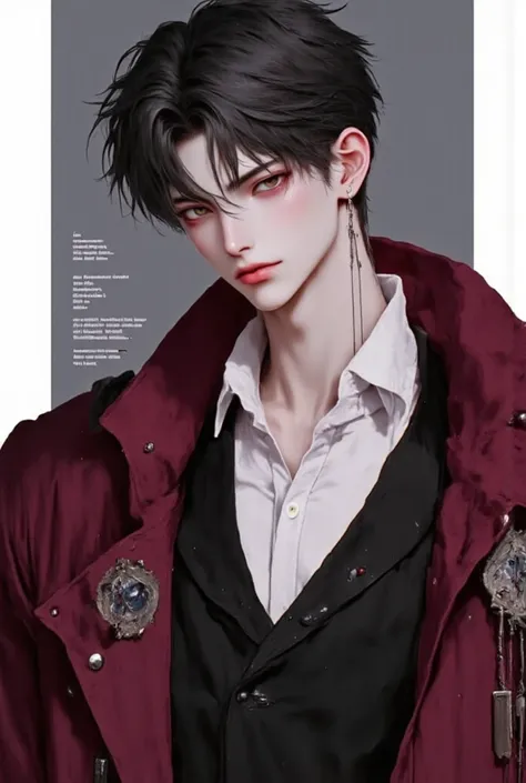 (masterpiece), (best quality), 1man, solo, male, middle part hair, black hair, dreamy amber eyes, chiseled jawline, muscular, modern student, modern uniform, arrogant, confident, playful, unbothered, mighty, classroom background, forehead, majestic, aesthe...