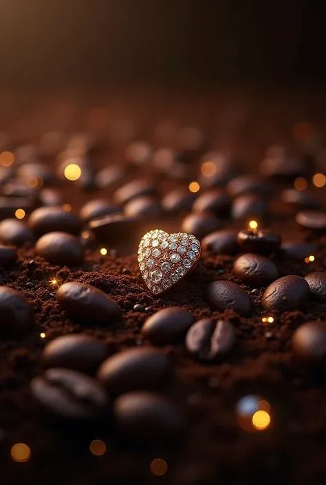 Coffee beans with diamonds 