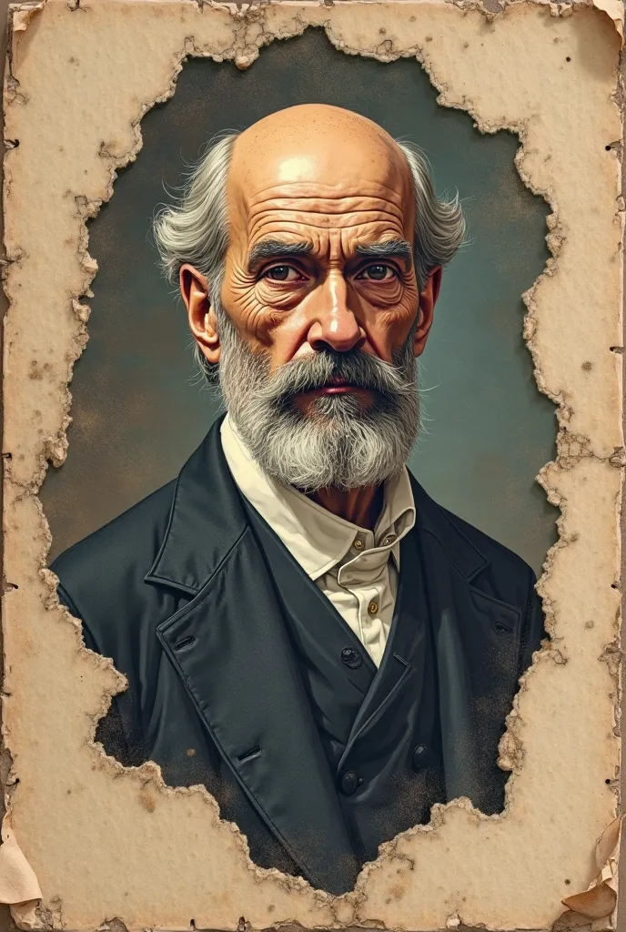 Make an illustration of Emile Durkheim that looks like he was cut out from a book