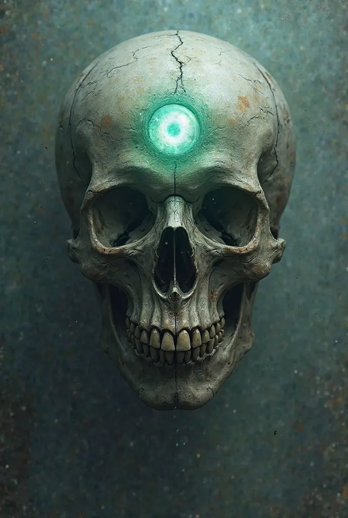 A skull with the third eye in the forehead